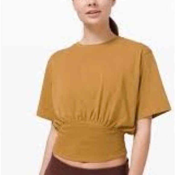 Lululemon LA Ribbed Shirt in Mustard - Picture 1 of 7